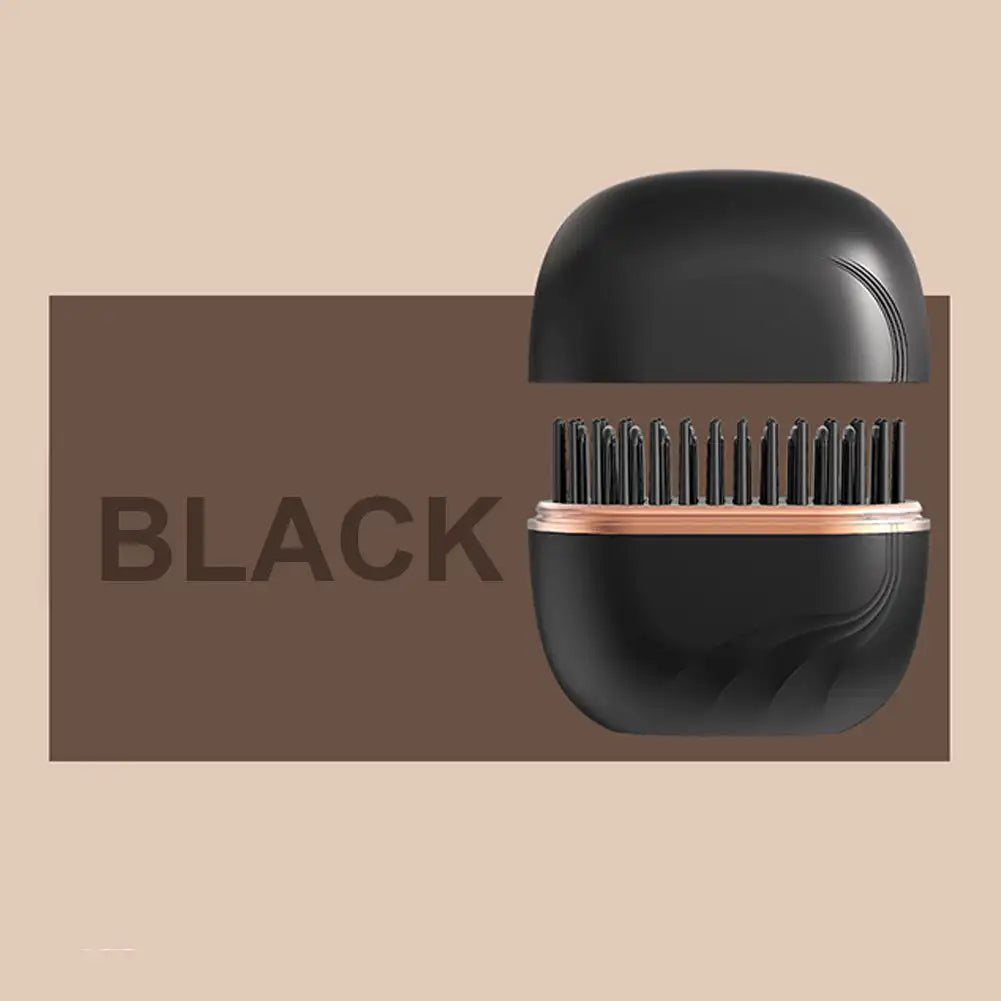Mini Rechargeable Hair Straightener Brush – Cordless USB-C Travel Styler with 3-Speed Heat Control