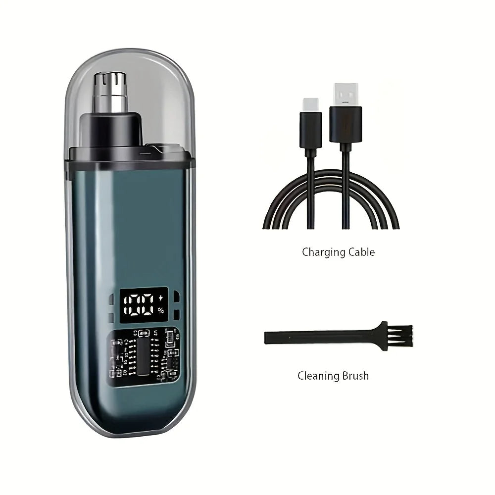 Mini Electric Nose & Ear Hair Trimmer – Painless USB Rechargeable Grooming Tool for Men & Women