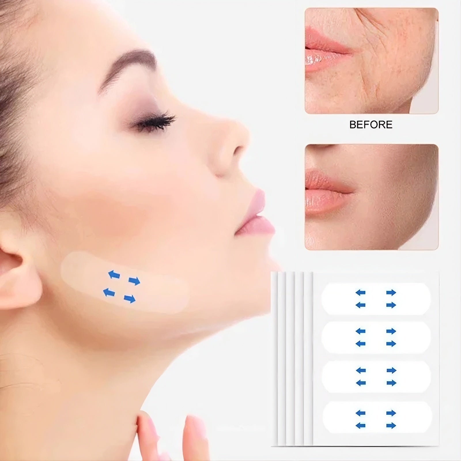 Ultra-Thin Invisible Face Lift Tape – Instant V-Shape Contour & Neck Firming for All Skin Types