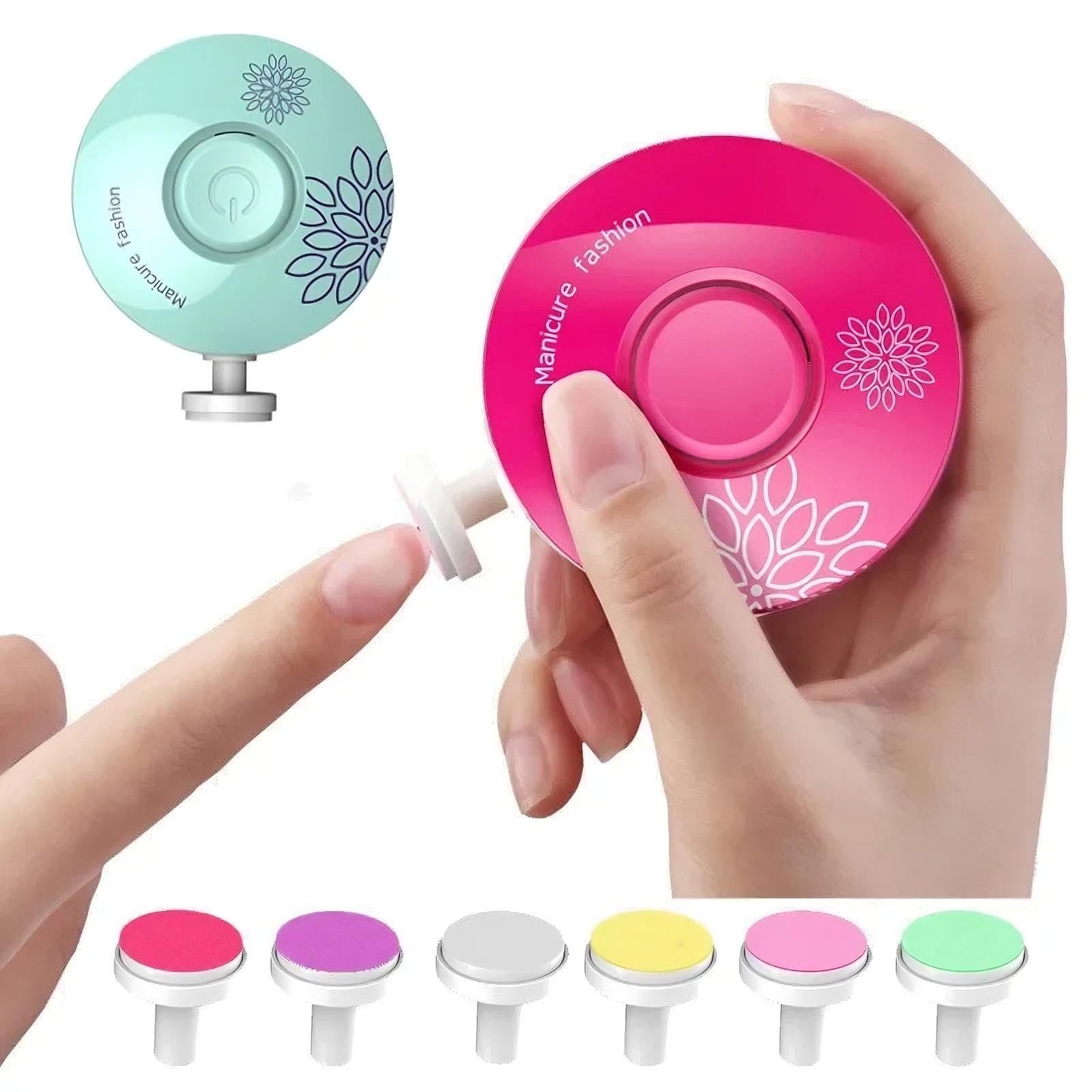 Electric Baby Nail Trimmer – Safe & Quiet Nail File for Newborns, Infants & Toddlers with 6 Grinding Heads