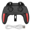 5-in-1 Mobile Game Controller with Dual Cooling Fans – L1R1 Triggers, Ergonomic Grip & Phone Stand for PUBG, COD & Fortnite