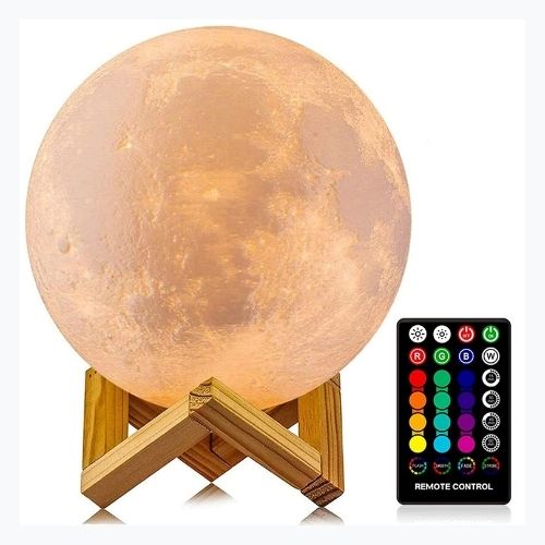 Full Moon Night Light — 16 Colors, Remote Control, 6 Sizes