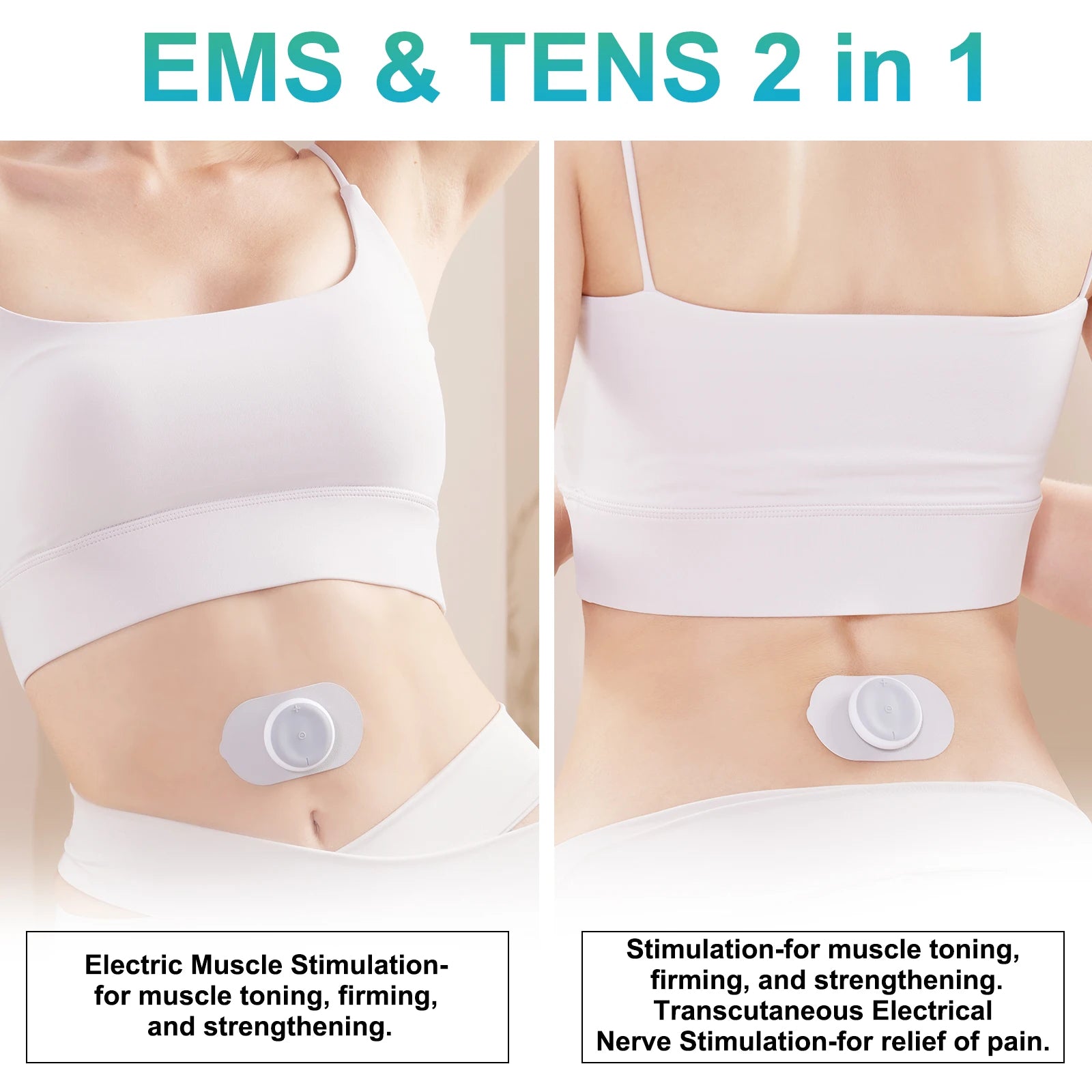 Portable EMS & TENS Pulse Massager – 16-Level Wireless Pain Relief & Muscle Recovery Device