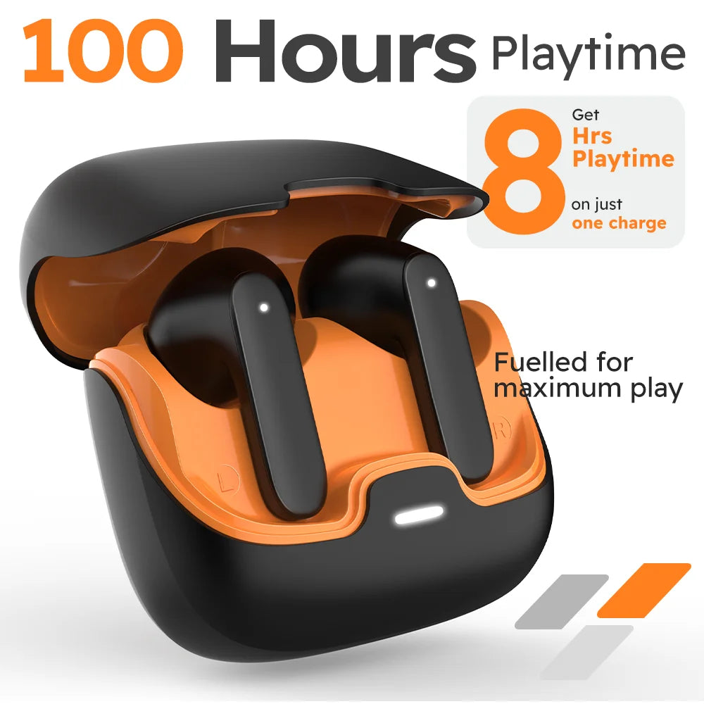 TWS Wireless Earphones – Bluetooth 5.4, ENC Noise Cancelling, 40H Battery & Low Latency Gaming