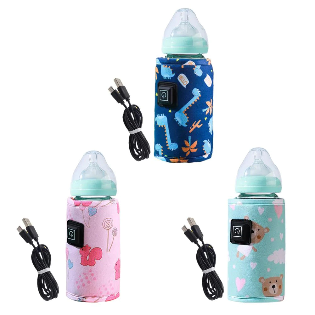 Portable Baby Bottle Warmer for Travel – 3-Level Temperature Control, Compact & Easy to Carry