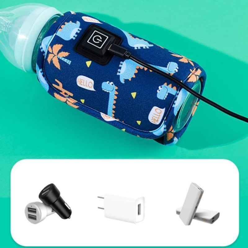 Portable Baby Bottle Warmer for Travel – 3-Level Temperature Control, Compact & Easy to Carry