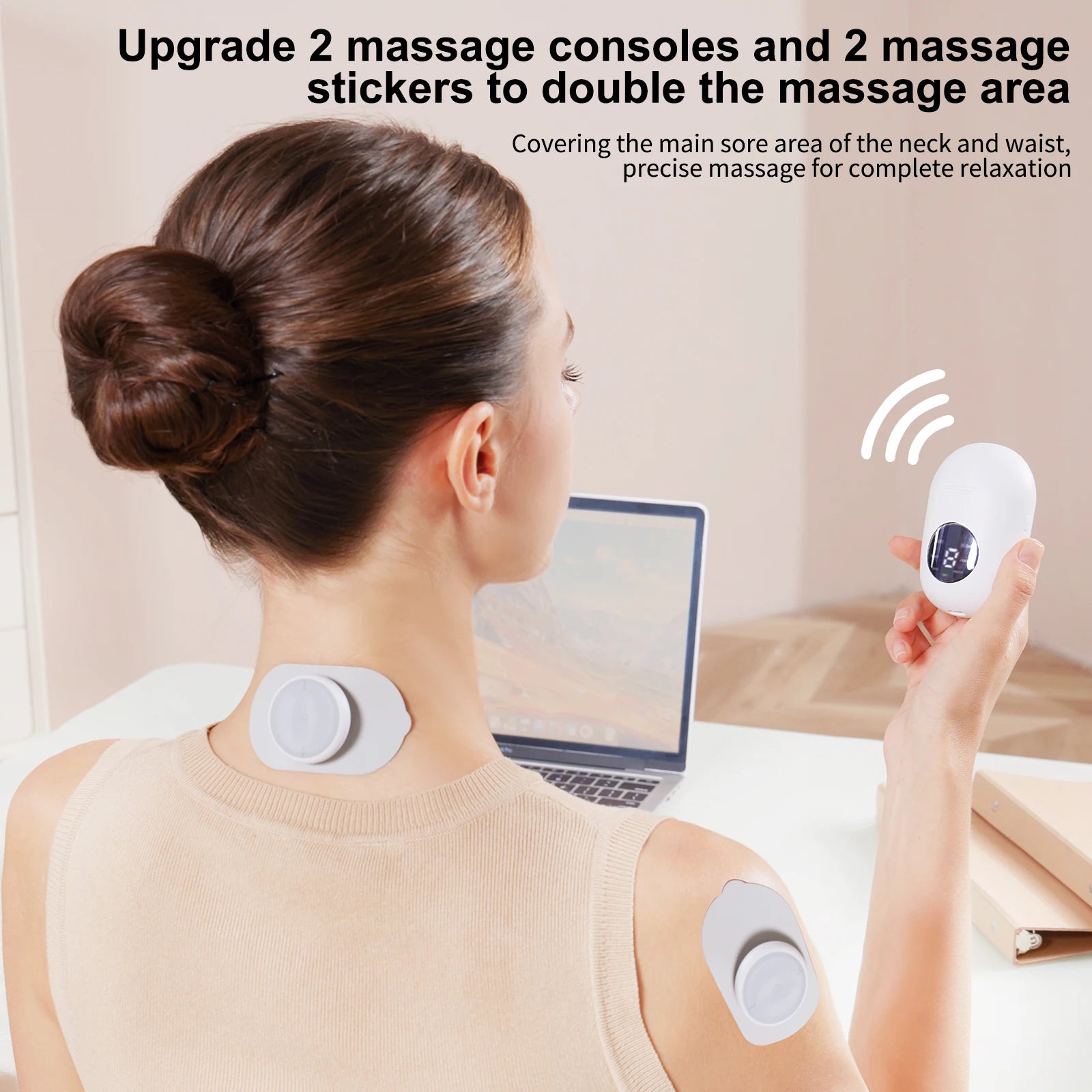 Portable EMS & TENS Pulse Massager – 16-Level Wireless Pain Relief & Muscle Recovery Device