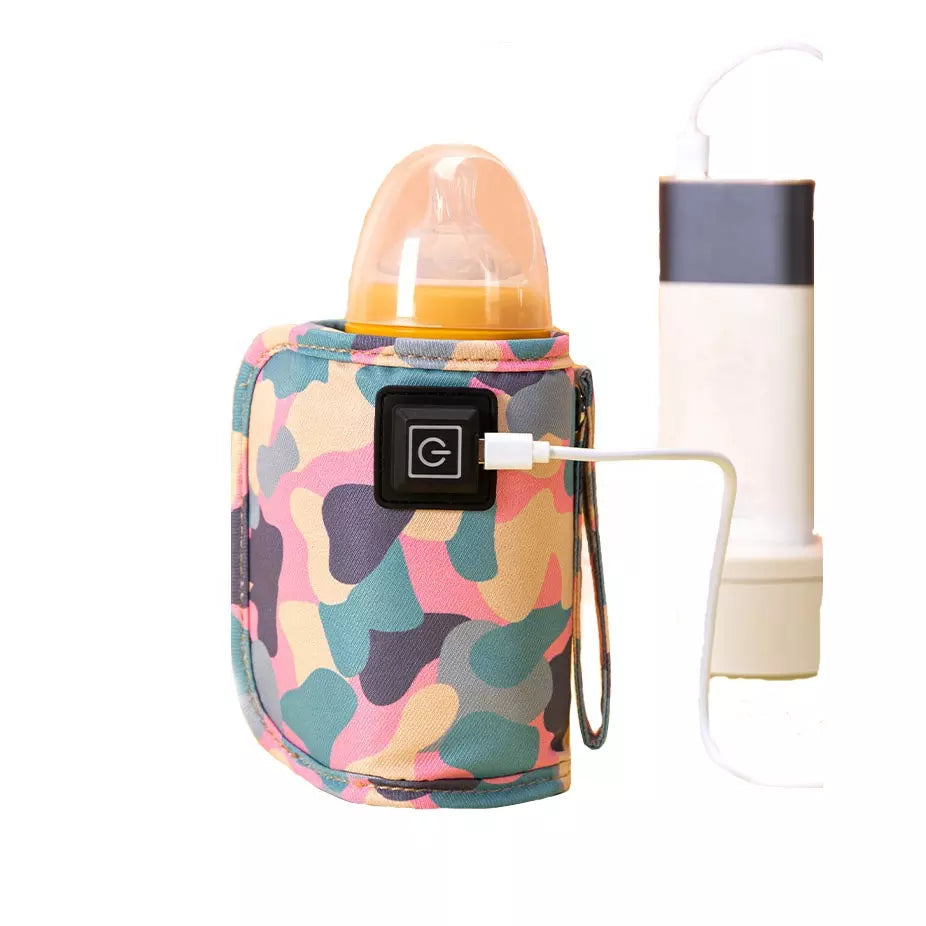 Portable Baby Bottle Warmer for Travel – 3-Level Temperature Control, Compact & Easy to Carry