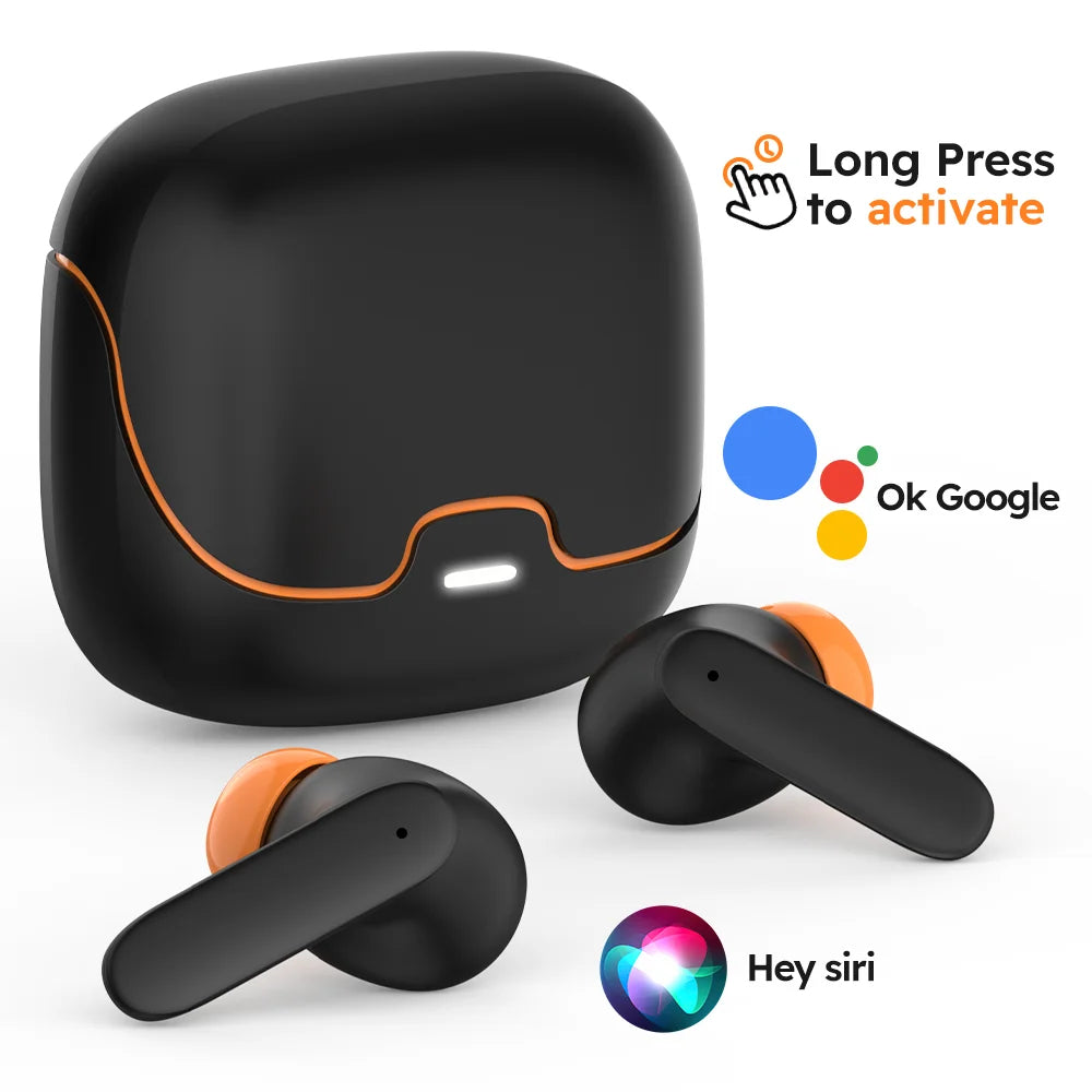 TWS Wireless Earphones – Bluetooth 5.4, ENC Noise Cancelling, 40H Battery & Low Latency Gaming