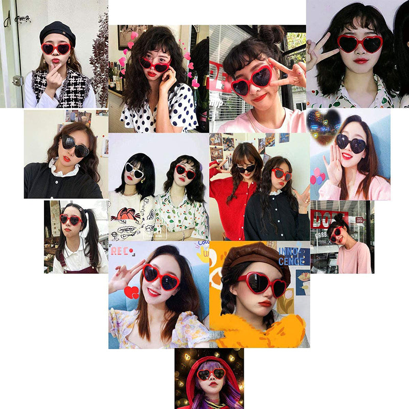 Heart-Shaped Diffraction Glasses – UV Protection Sunglasses for Festivals & Special Occasions (2-Pack)