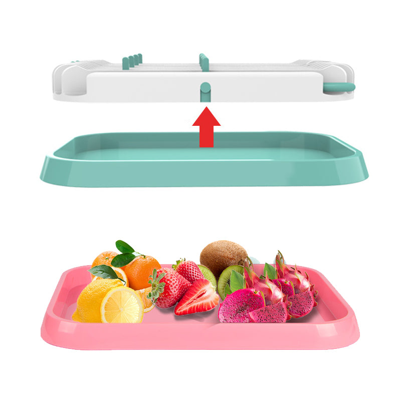 Baby Bottle Drying Rack & Organizer – Dishwasher Safe, Food-Grade Plastic with Drain Board, Cutlery Holder & Lid