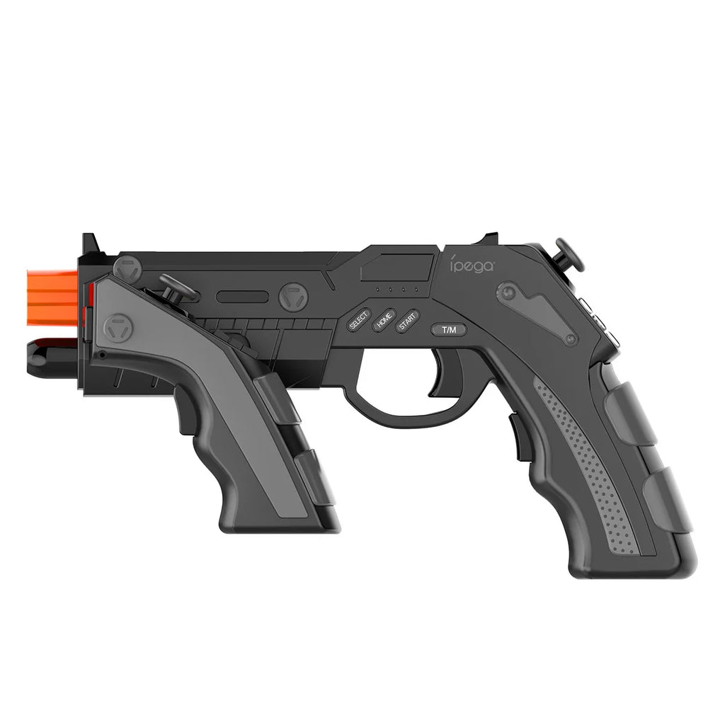 Wireless Bluetooth Gaming Gun Controller – Gyro Aiming, Vibration & Racing Wheel for Mobile, Switch & PC