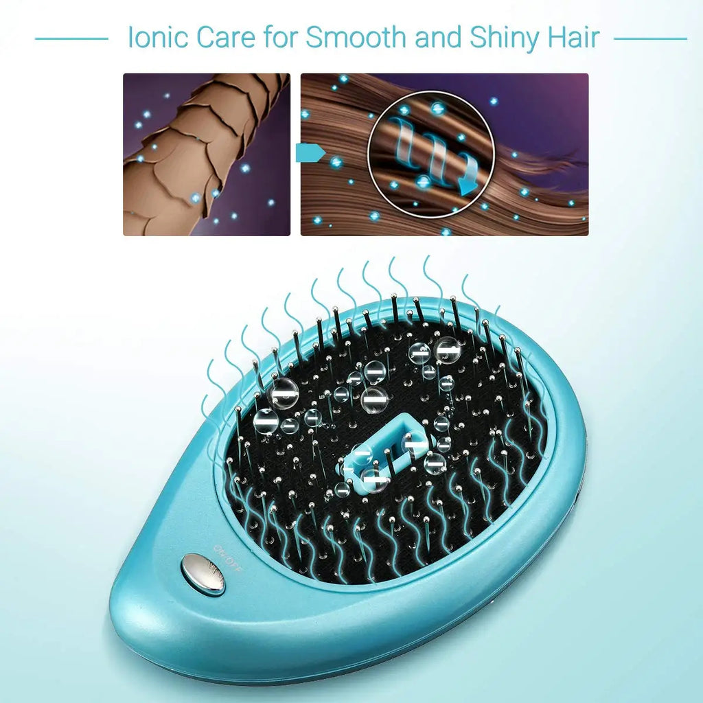 Ionic Electric Hair Brush with Scalp Massage & Anti-Static Technology