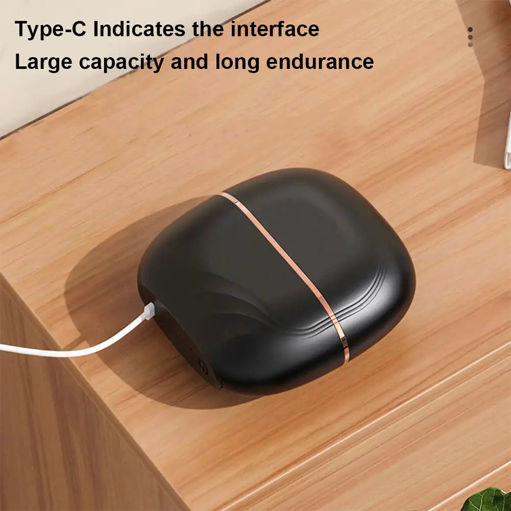 Mini Rechargeable Hair Straightener Brush – Cordless USB-C Travel Styler with 3-Speed Heat Control