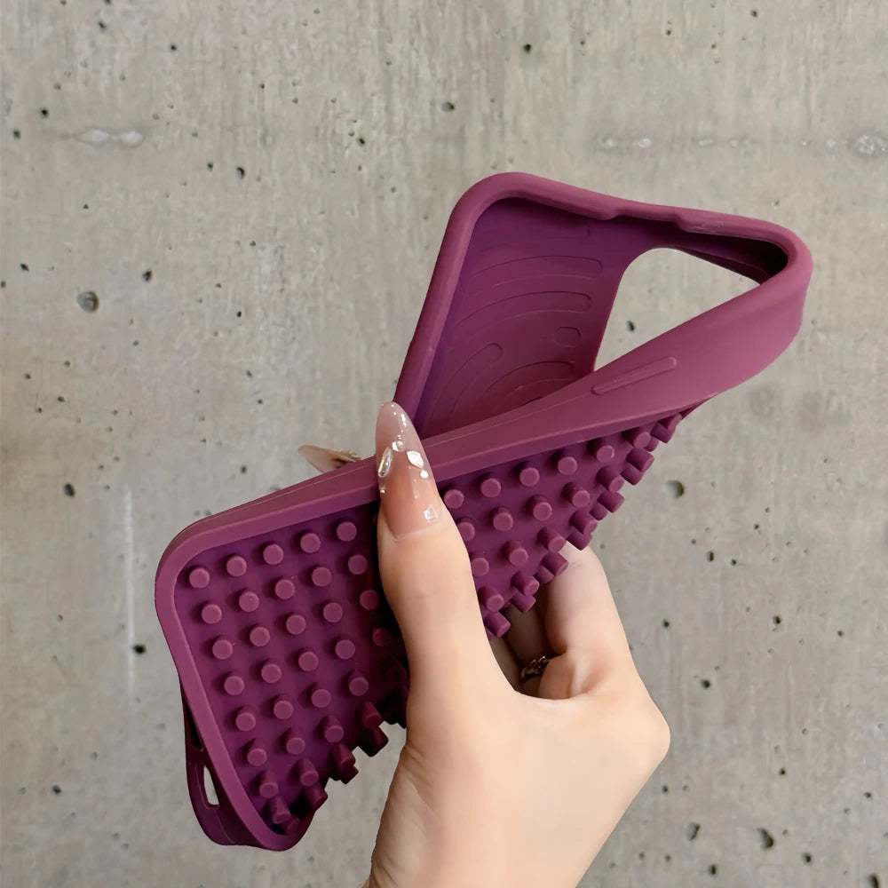 Stress-Relieving Maze iPhone Case – Interactive Fidget Cover with 5 Colorful Silicone Lines