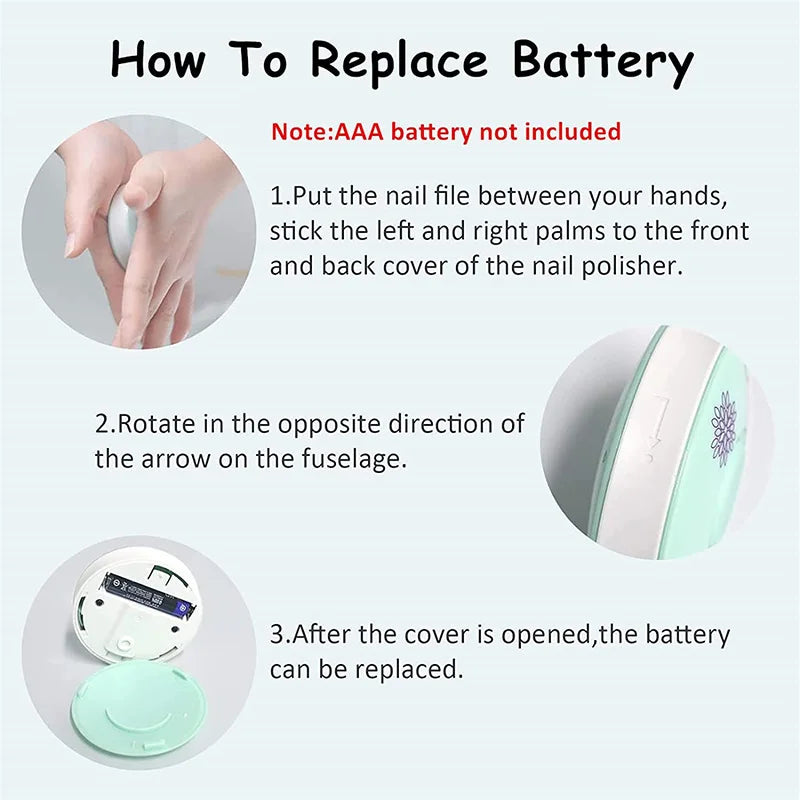 Electric Baby Nail Trimmer – Safe & Quiet Nail File for Newborns, Infants & Toddlers with 6 Grinding Heads