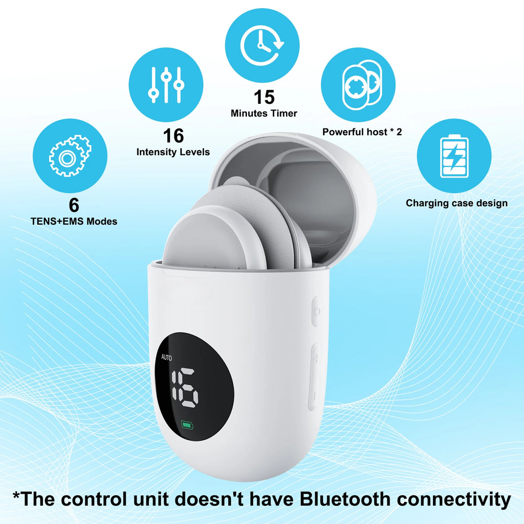 Portable EMS & TENS Pulse Massager – 16-Level Wireless Pain Relief & Muscle Recovery Device