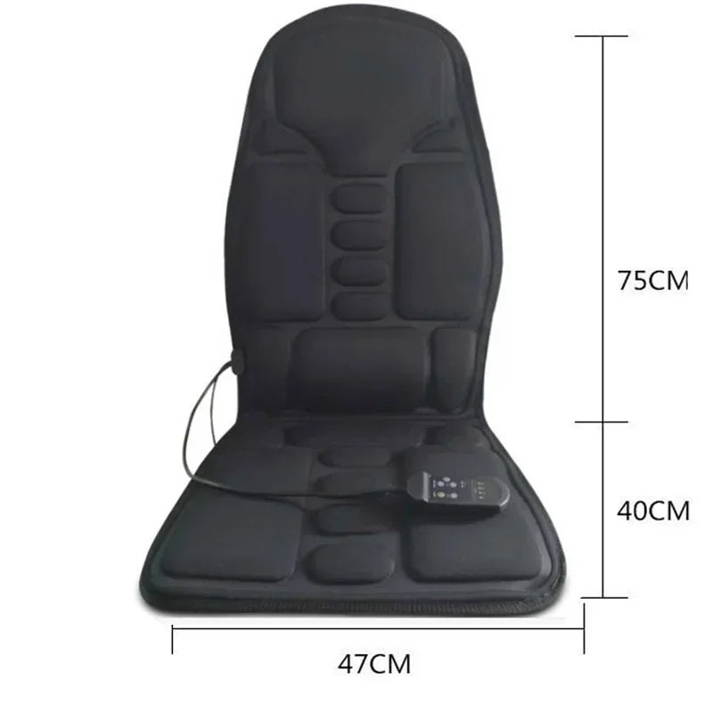 Full-Body Heated Massage Cushion – 7-Motor Vibration with Heat for Car, Home & Office