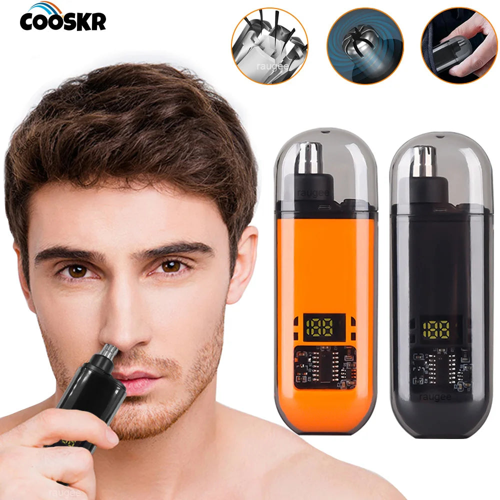 Mini Electric Nose & Ear Hair Trimmer – Painless USB Rechargeable Grooming Tool for Men & Women