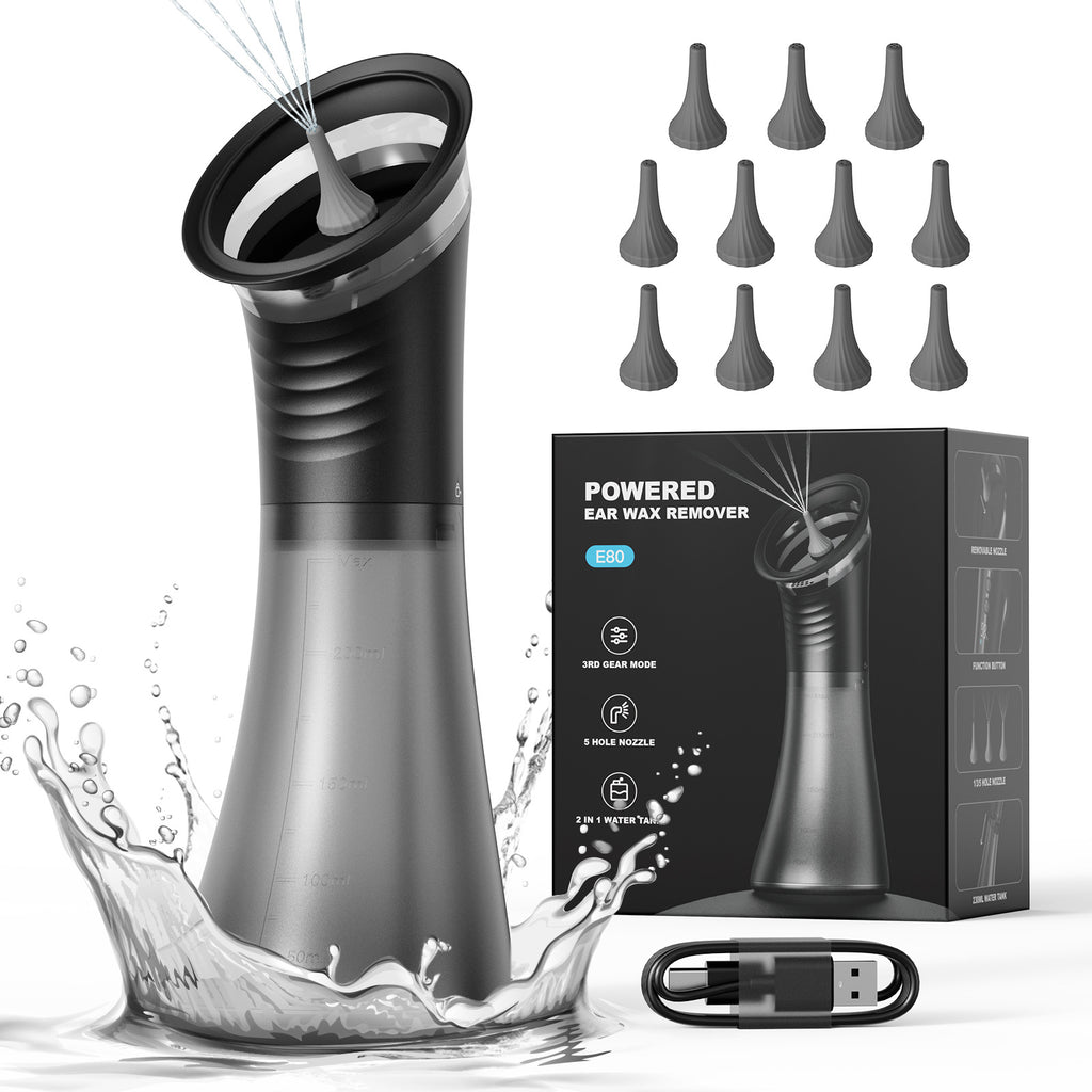 Electric Ear Irrigation Kit – Safe Water Pressure Ear Wax Removal with Temperature Sensor
