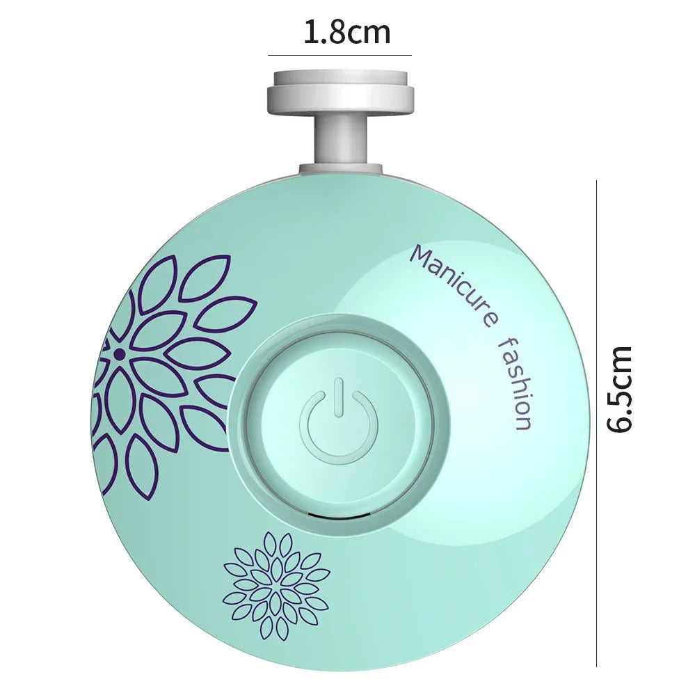 Electric Baby Nail Trimmer – Safe & Quiet Nail File for Newborns, Infants & Toddlers with 6 Grinding Heads