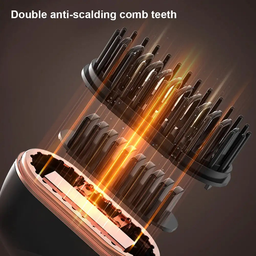 Mini Rechargeable Hair Straightener Brush – Cordless USB-C Travel Styler with 3-Speed Heat Control