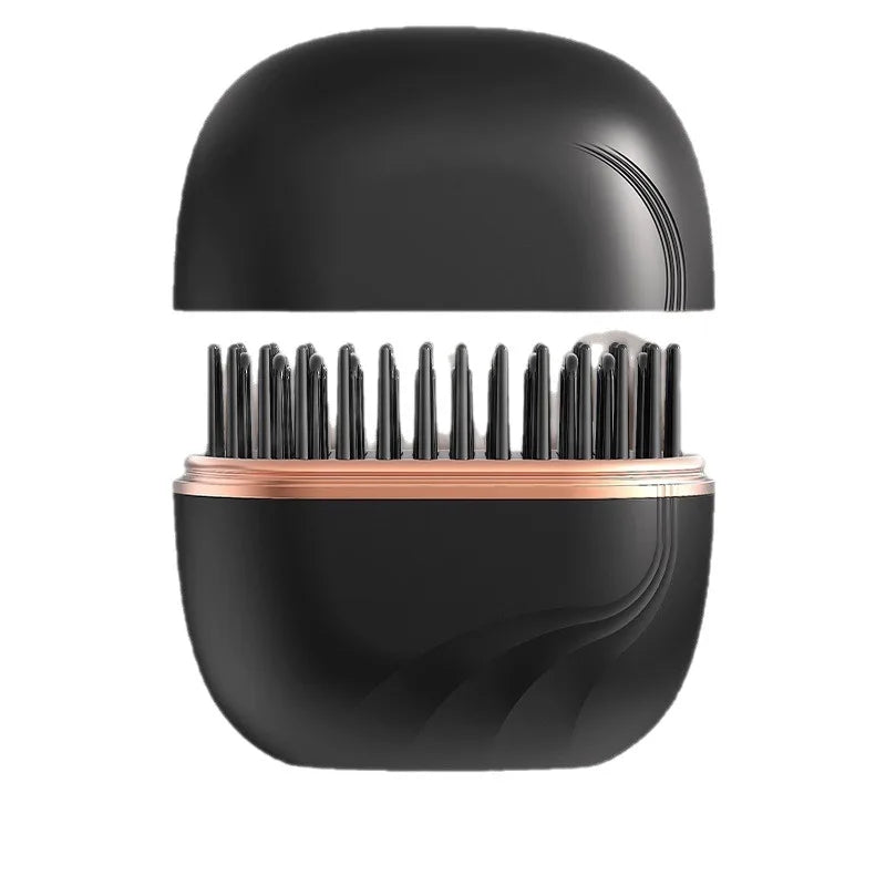 Mini Rechargeable Hair Straightener Brush – Cordless USB-C Travel Styler with 3-Speed Heat Control