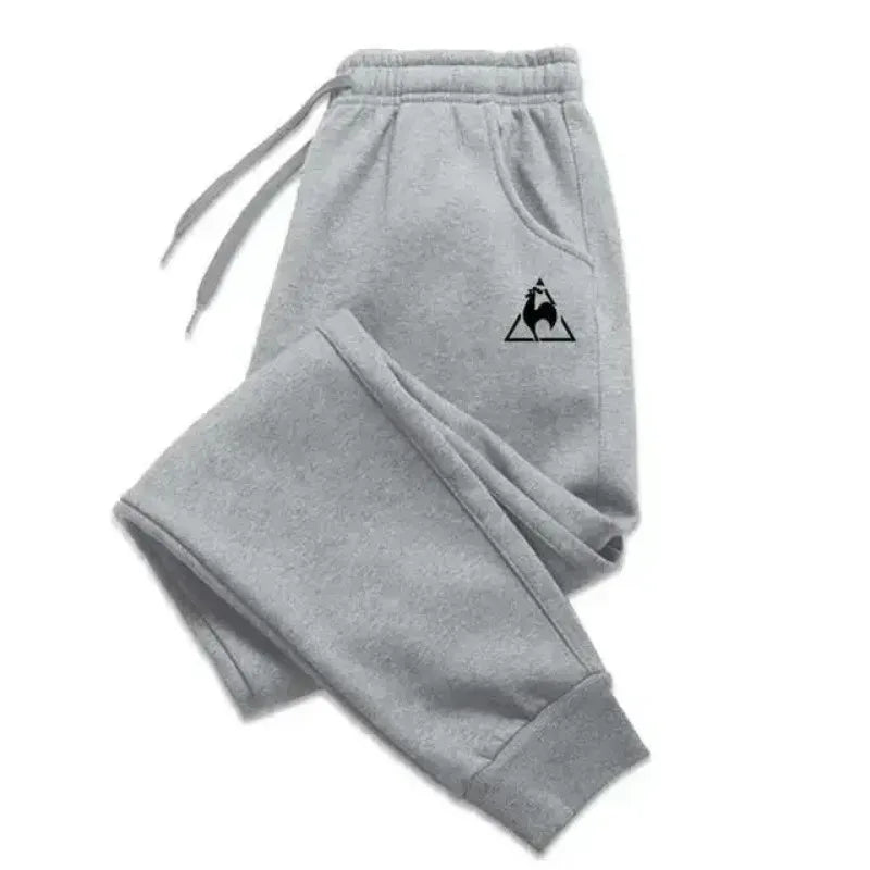 Men's Casual Ankle-Length Cropped Pants – Midweight Polyester Knit, All Seasons