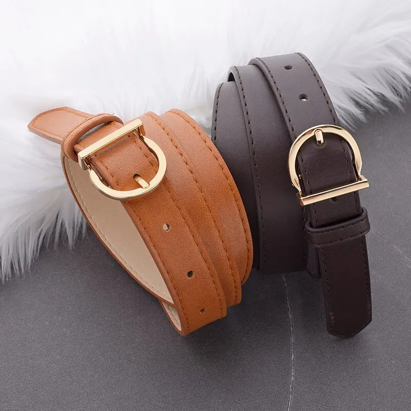Women's Fashion PU Belt – 2.3" Width