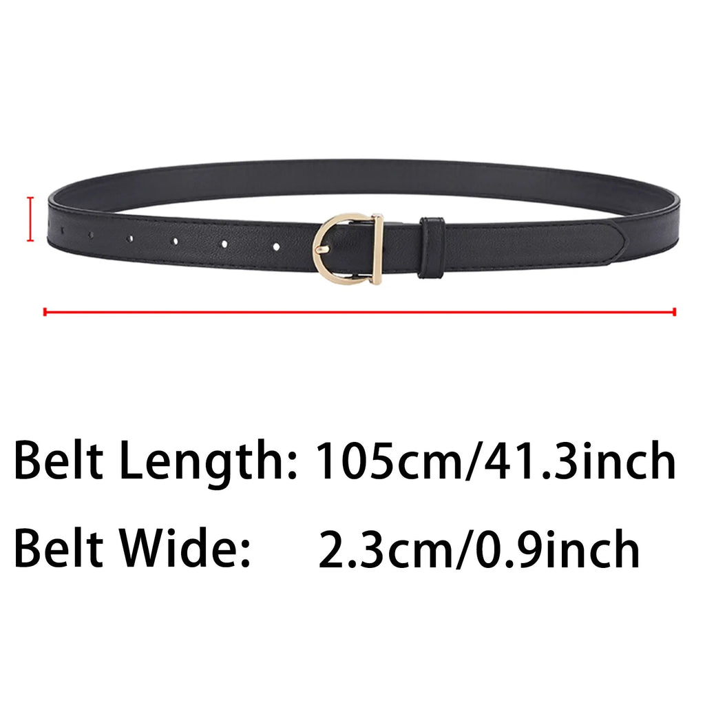 Women's Fashion PU Belt – 2.3" Width