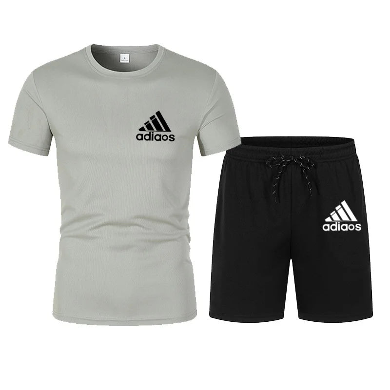 Men's Casual Print T-Shirt & Shorts Co-ord Set – Lightweight Sportswear