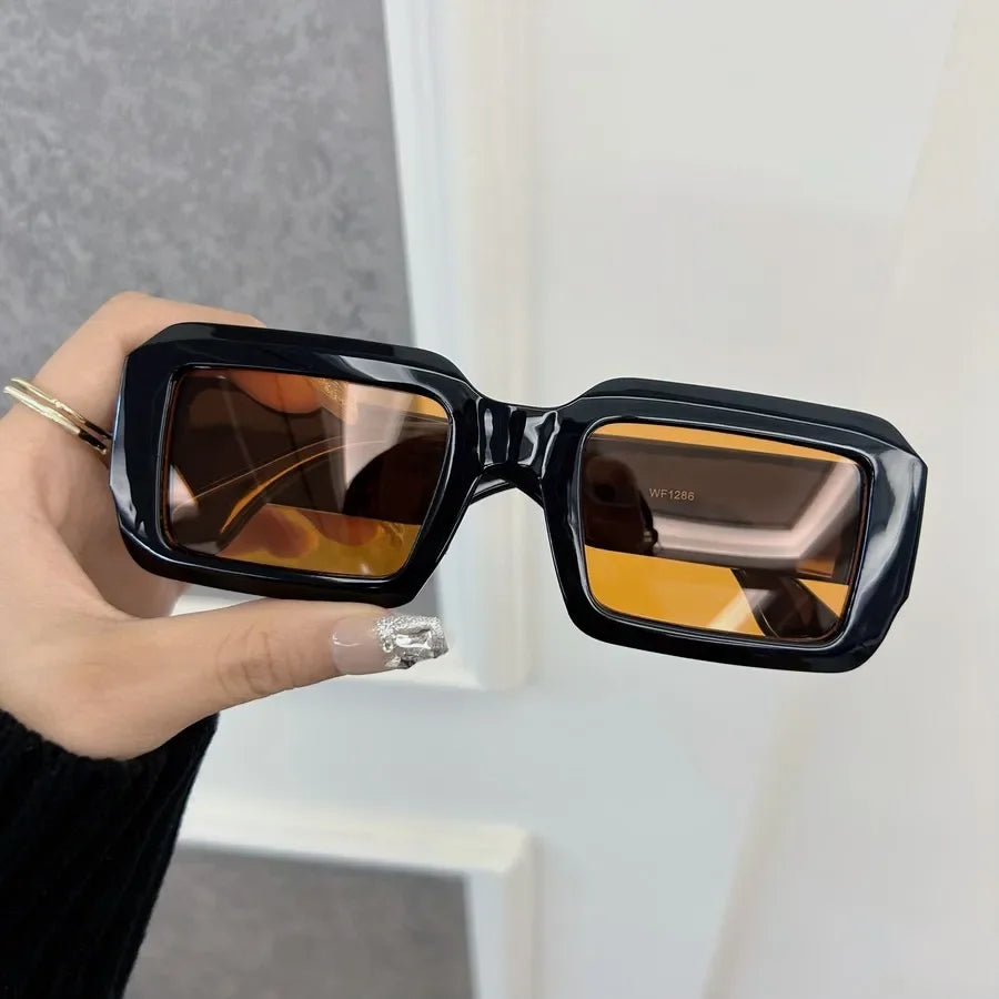 AKLFHNC Women's Rectangle Mirror Sunglasses – Trendy Fashion Eyewear