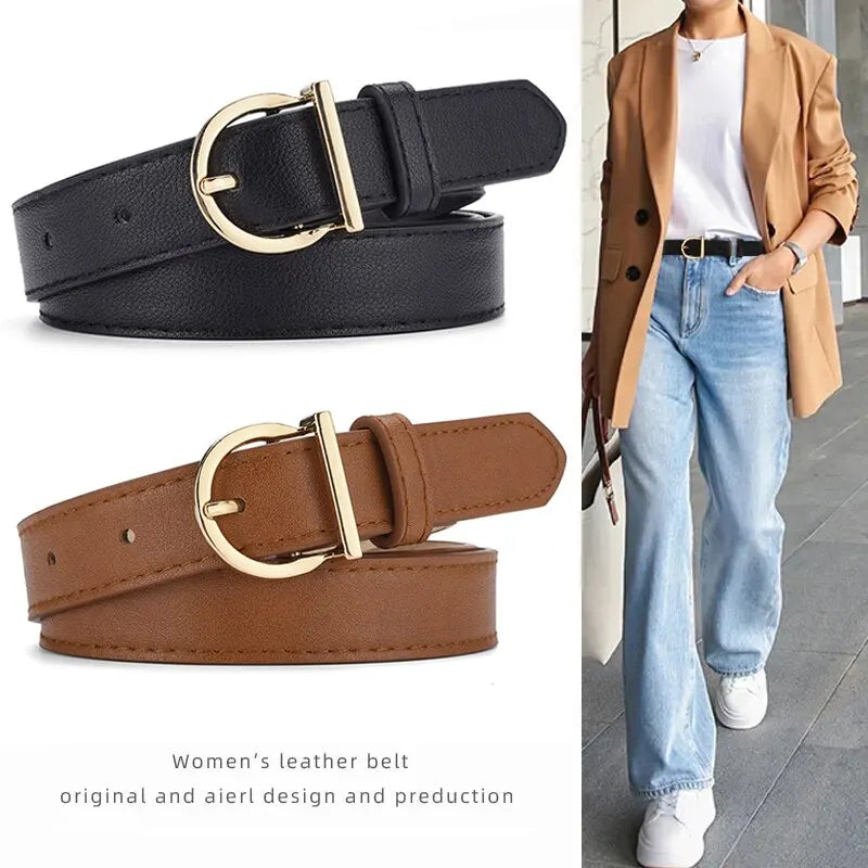 Women's Fashion PU Belt – 2.3" Width