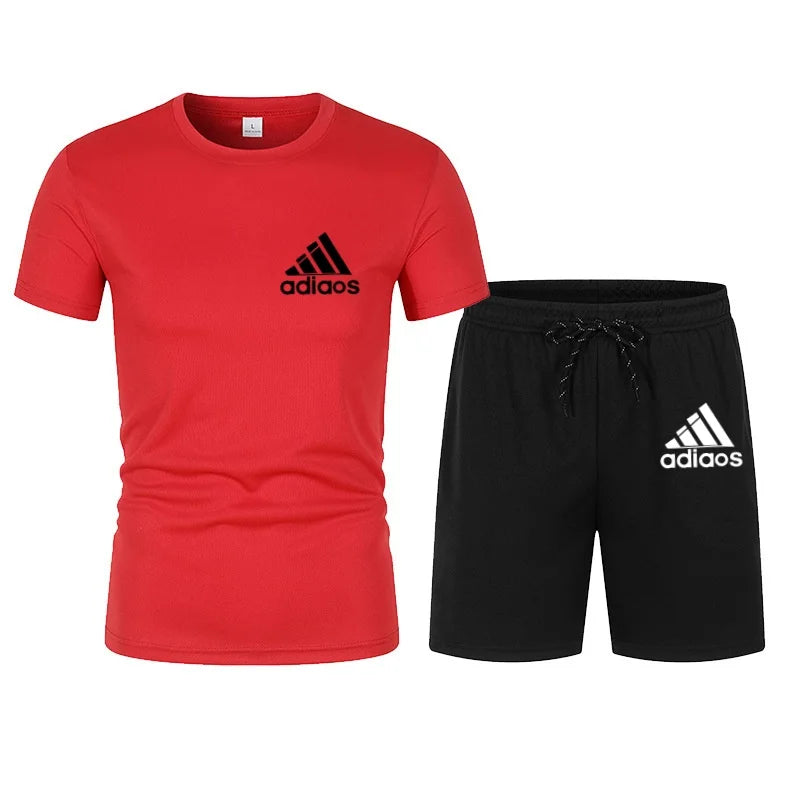Men's Casual Print T-Shirt & Shorts Co-ord Set – Lightweight Sportswear