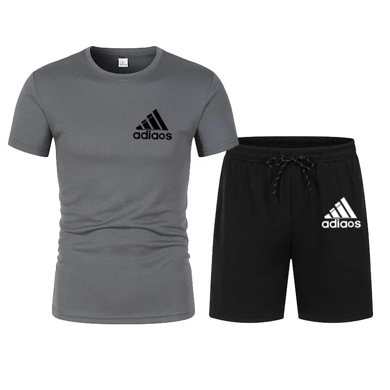 Men's Casual Print T-Shirt & Shorts Co-ord Set – Lightweight Sportswear
