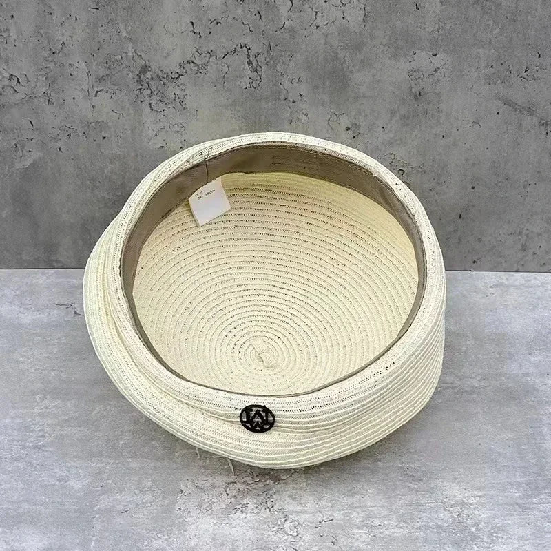 Women's Casual Knit Straw Fedora Hat – Spring & Summer
