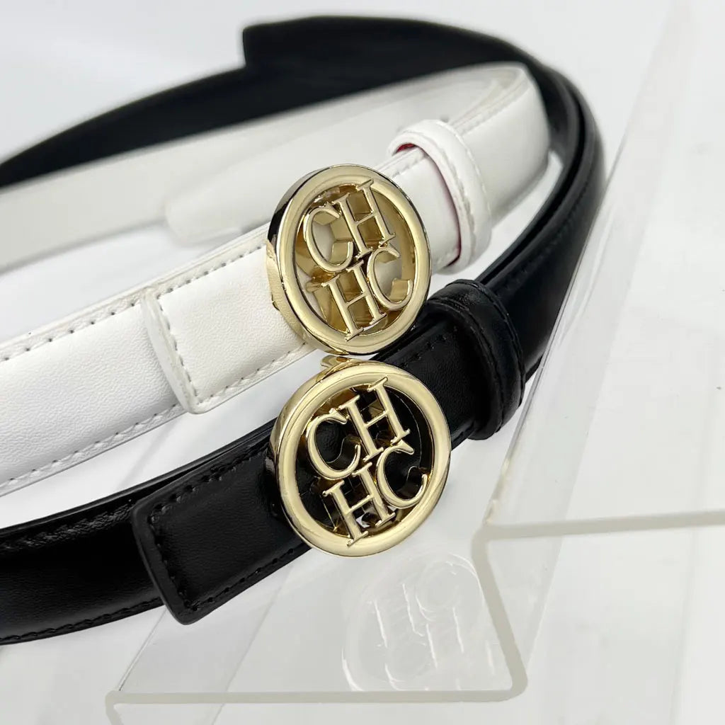 Unisex Fashion Letter Pattern PU Belt – 2.3" Width