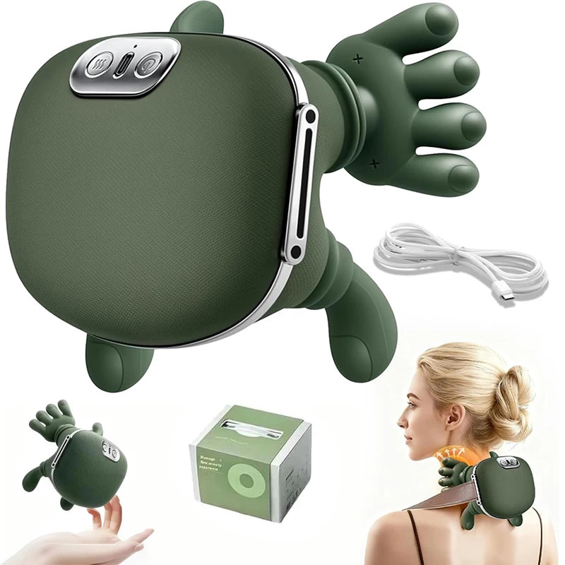 4D Kneading Neck & Shoulder Massager Shawl – Wireless, Hands-Free Relief with Brushless Motor