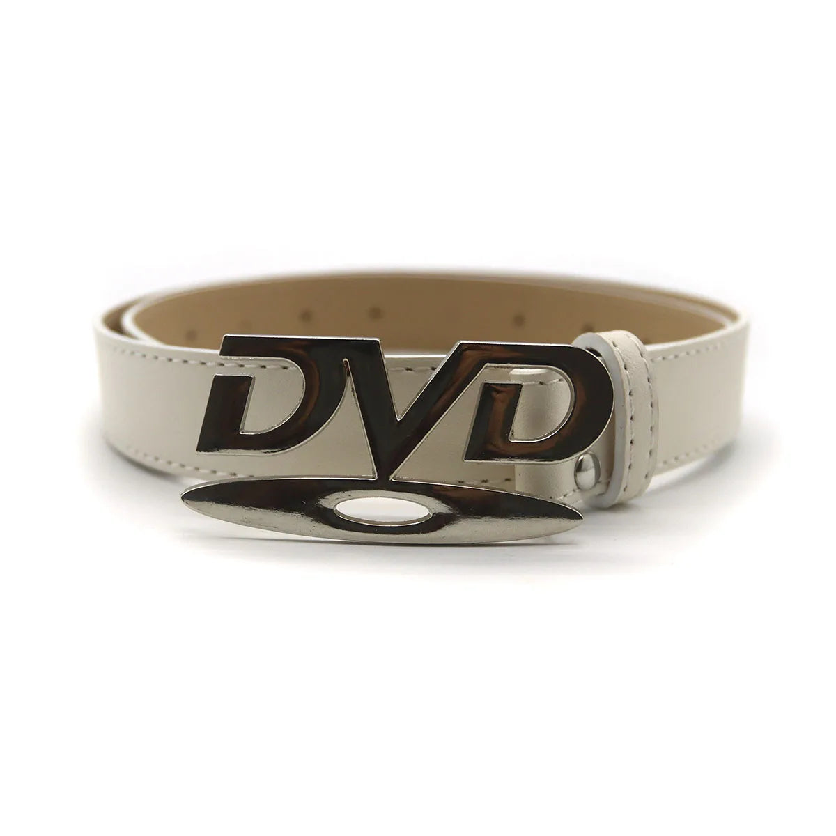 Unisex Fashion Letter Pattern PU Belt – 2.8" Width