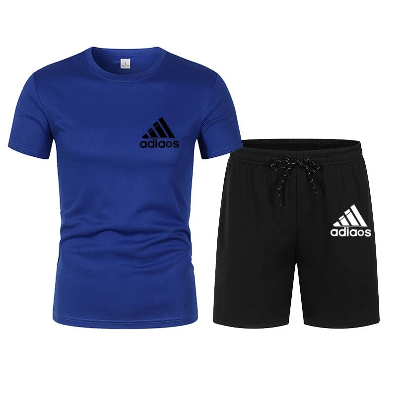 Men's Casual Print T-Shirt & Shorts Co-ord Set – Lightweight Sportswear