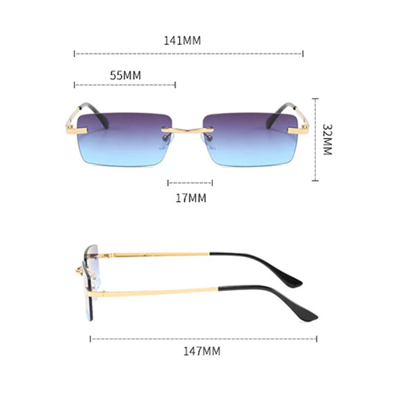 Women's Classic Rectangle Sunglasses – UV400 Polycarbonate Lenses, Alloy Frame