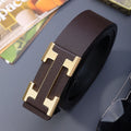 Men's Fashion Letter Pattern PU Belt – 3.4" Width