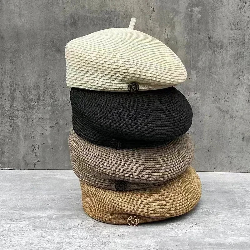Women's Casual Knit Straw Fedora Hat – Spring & Summer