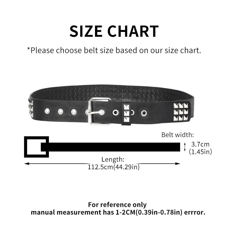 Unisex Fashion PU Belt – 3.8" Width