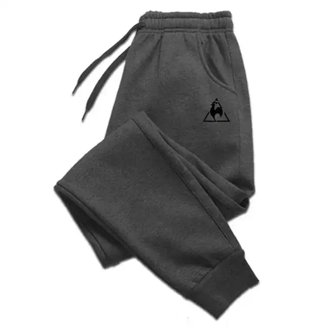Men's Casual Ankle-Length Cropped Pants – Midweight Polyester Knit, All Seasons