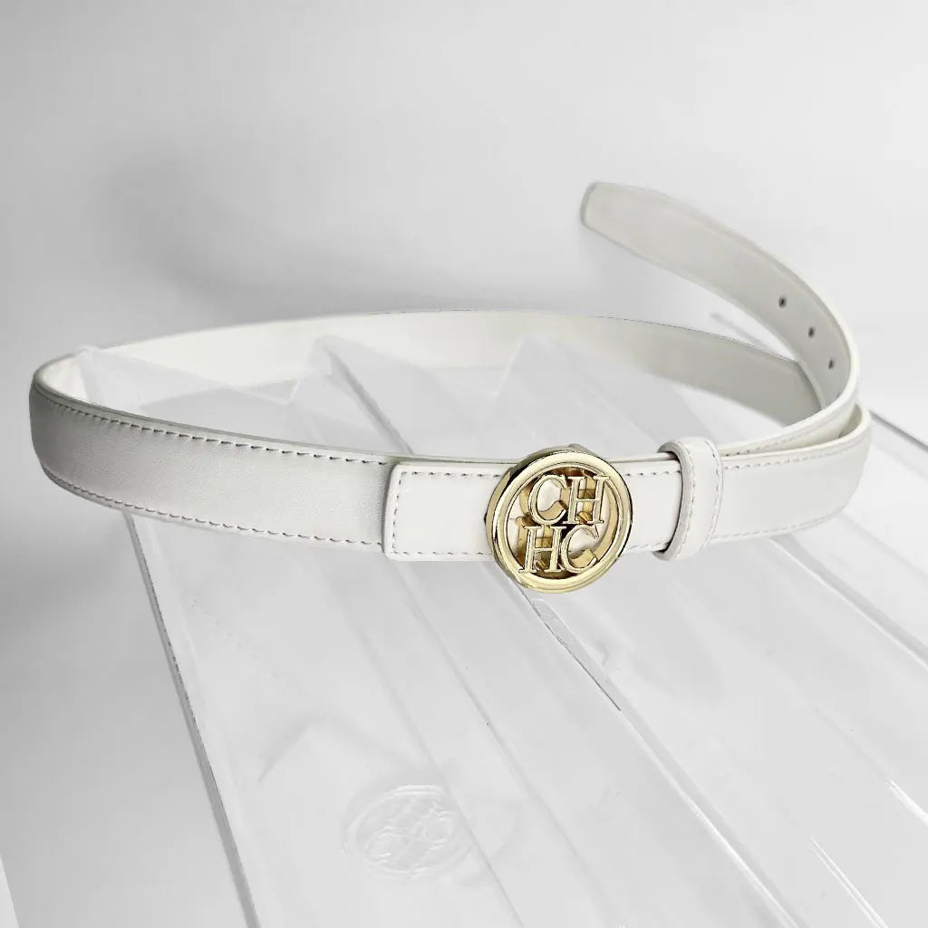 Unisex Fashion Letter Pattern PU Belt – 2.3" Width