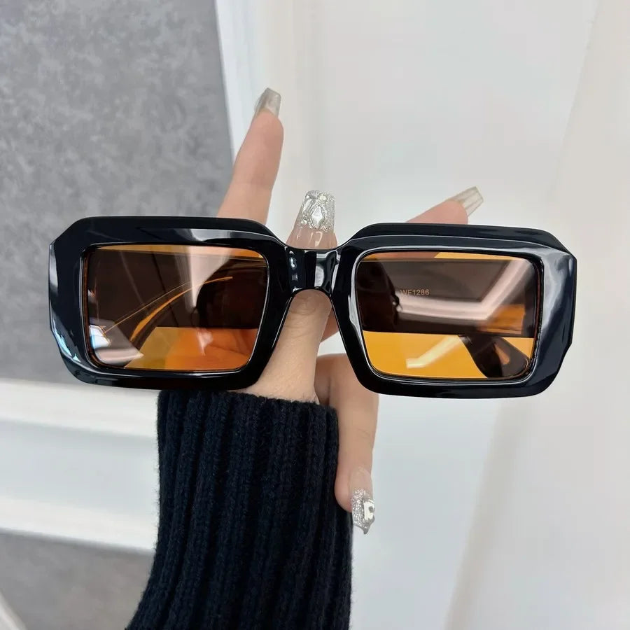 AKLFHNC Women's Rectangle Mirror Sunglasses – Trendy Fashion Eyewear