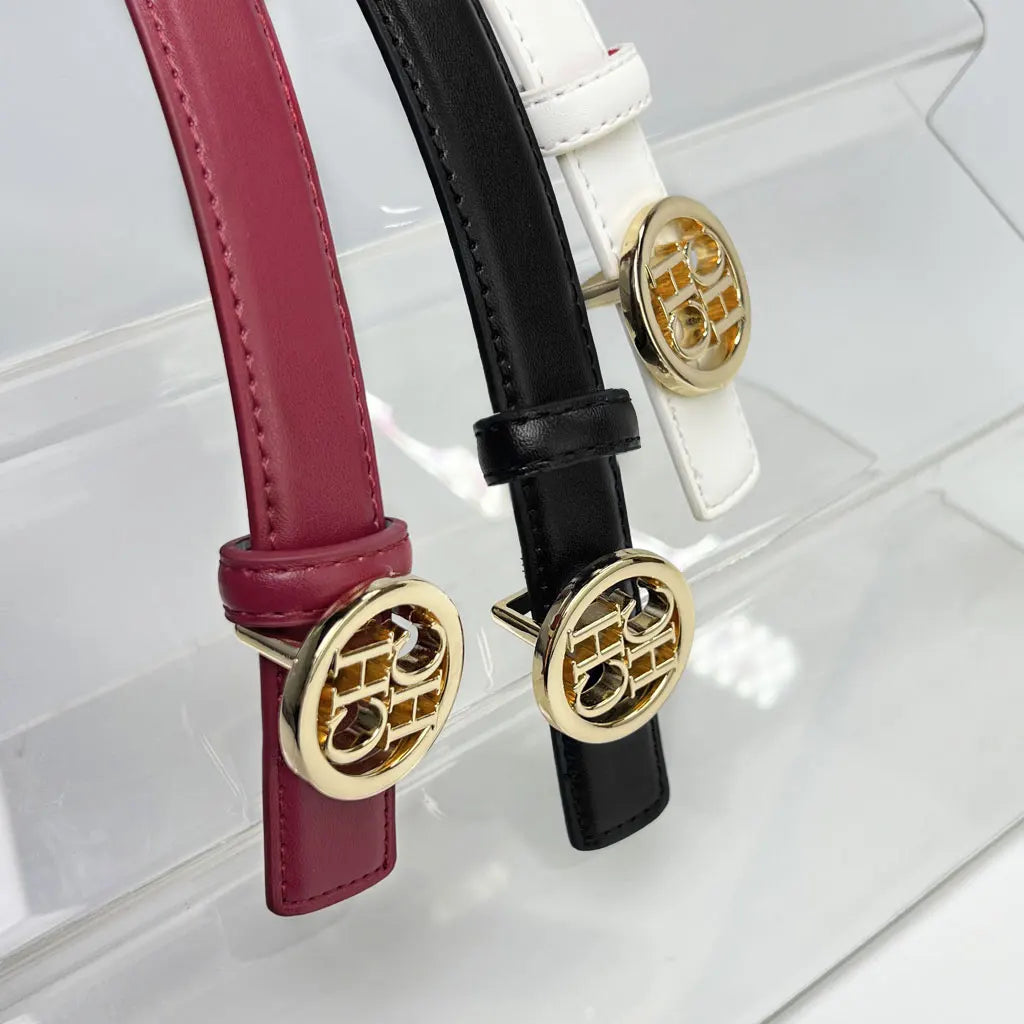 Unisex Fashion Letter Pattern PU Belt – 2.3" Width