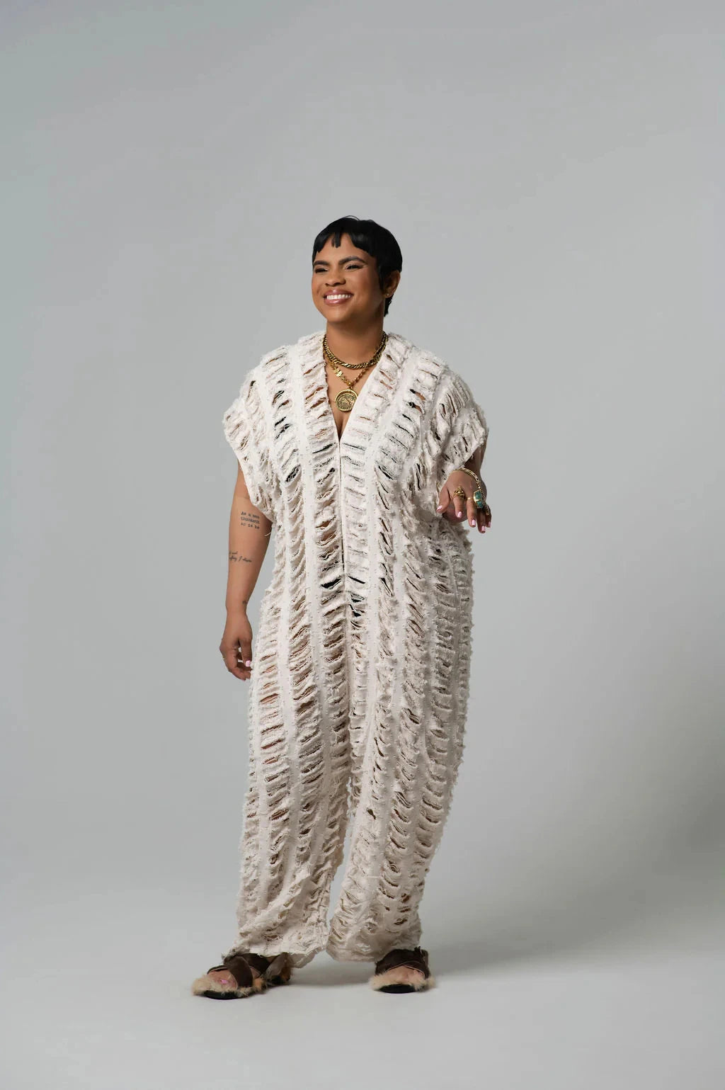 EYH_KAFTAN Women's African Dashiki Kaftan Dress – Cotton Denim, One Size Beach Maxi