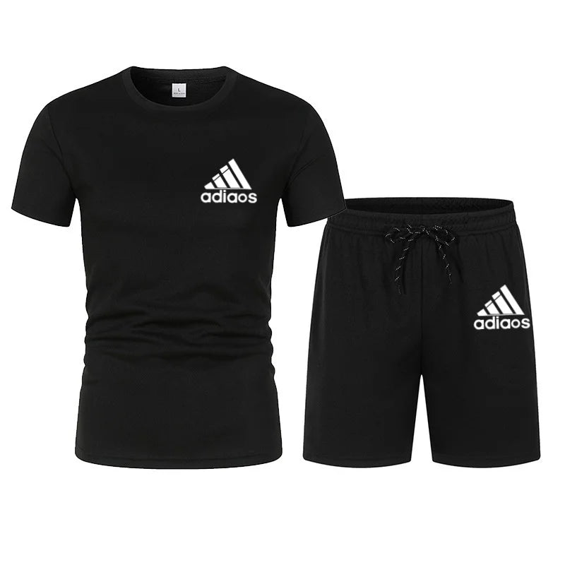 Men's Casual Print T-Shirt & Shorts Co-ord Set – Lightweight Sportswear